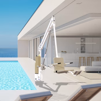The Revolution XL Deep Draft Pool Lift - 360° Rotation - 400lbs Weight Capacity The revolution xl deep draft pool lift 2 Revolution XL Deep Draft Pool Lift