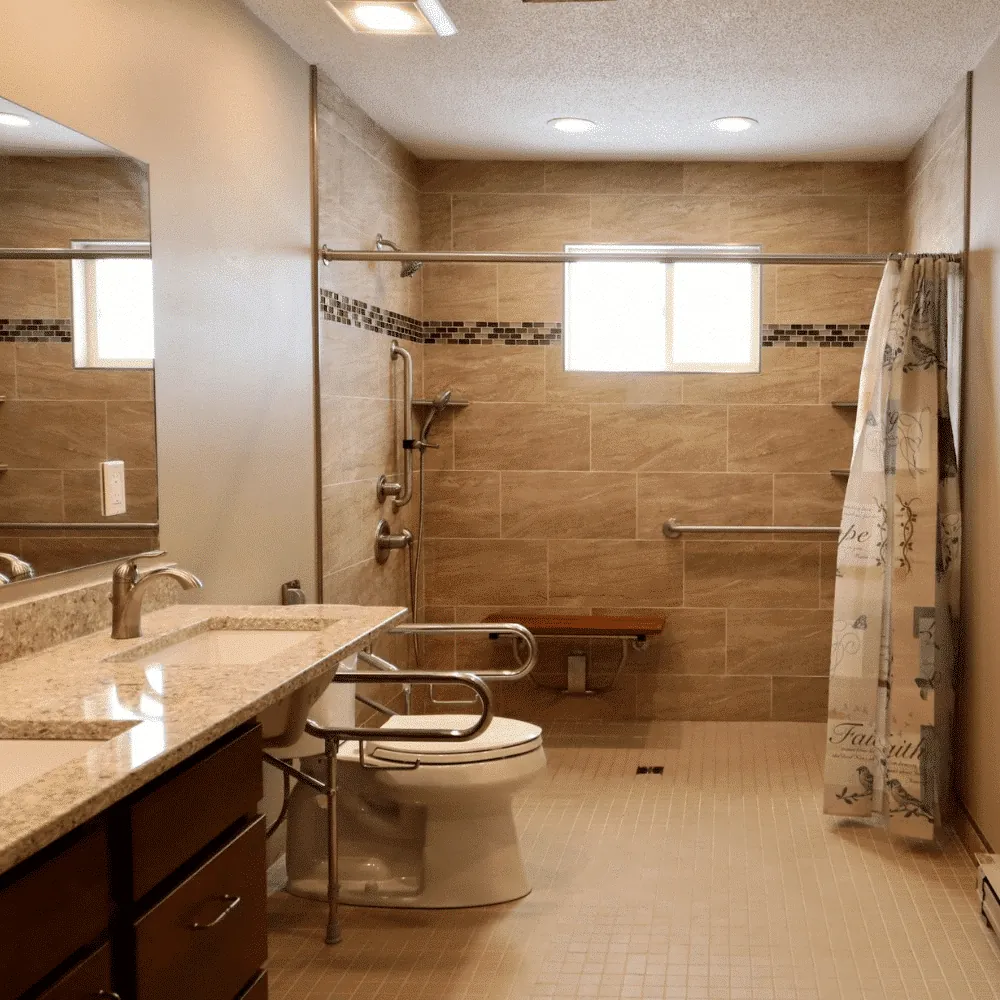 Roll in shower