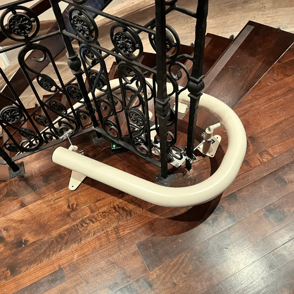 Handicare Freecurve Curved Stairlift 180 park freecurve stairlift, handicare freecurve