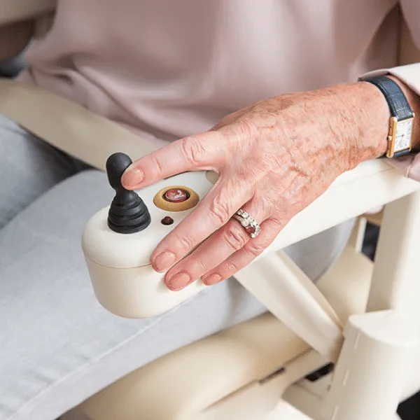 Handicare Freecurve Curved Stairlift Joystick freecurve stairlift, handicare freecurve