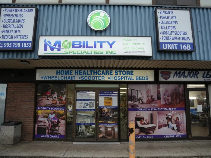 The Mobility Specialties storefront at Unit 16B, 106 Humber College Blvd in Etobicoke