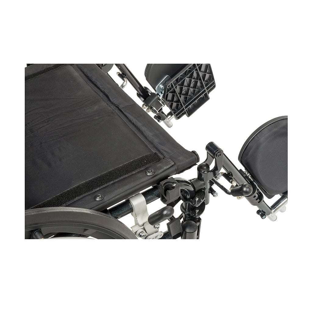 Front of the seat with the depth extension pulled out and the upholstery fastened over it