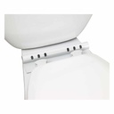 Side view of the white hinge bar with three slots at the end