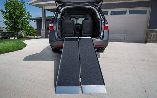 Suitcase Advantage Series ramp leading into the open rear of an SUV