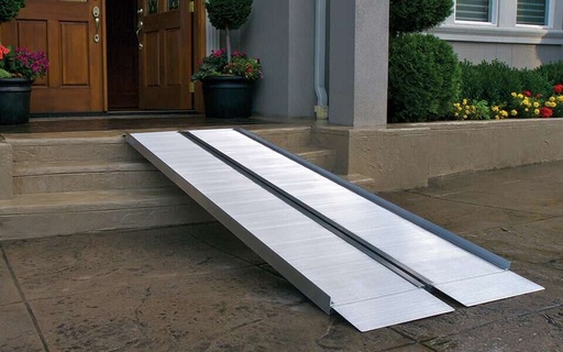 Suitcase Signature Series Ramp bridging two concrete steps up to a front porch