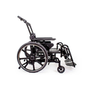 Side view of the frame with no back support fitted, showing the push cane, armrest and legrest