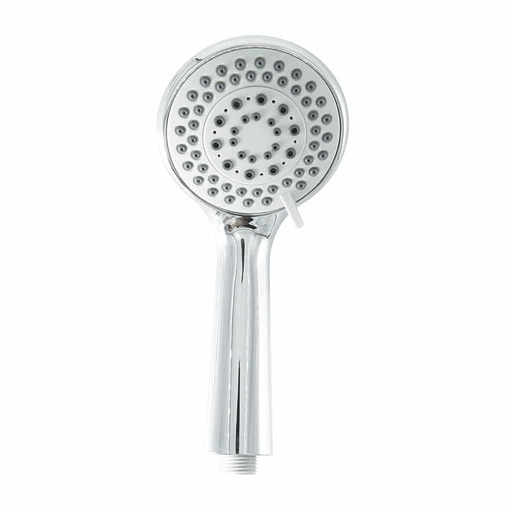 Chrome RTL12045 head, face on, with a ring of small nozzles and a white lever