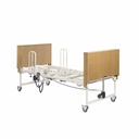 Two silver grab handles fitted at the head end of the Solite Pro homecare bed
