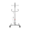 Carina 350 floor lift from the front with the legs closed and the hand control on the mast