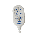 Wired hand pendant with blue buttons for the Drive 15005LP electric hospital bed