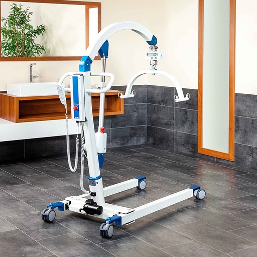 Beka Carlo Classic floor lift with a four-point carry bar, side view