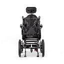 Rear view of the CR45 showing the push handle bar, the headrest mount and the back support's mounting brackets
