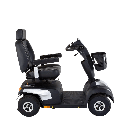 Silver Comet Pro from the right side, seat facing forward and tiller upright