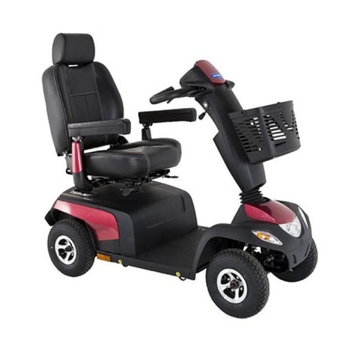 Pegasus Pro 4-wheel scooter with red colour panels, front left view