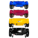 Rear shrouds in the four colours offered: Blue, Red, Yellow and Black