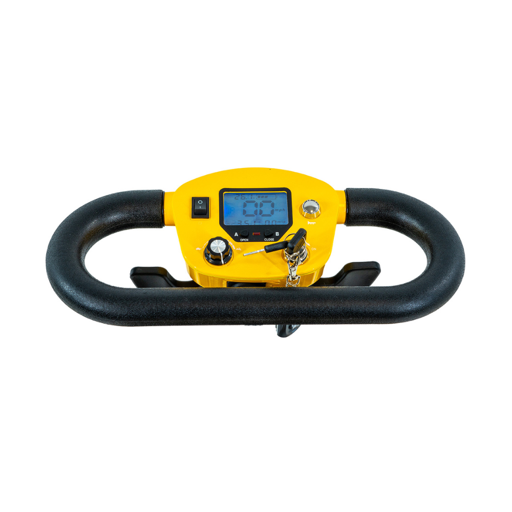 Control pod with the digital display, key switch, speed knob and Open and Close buttons