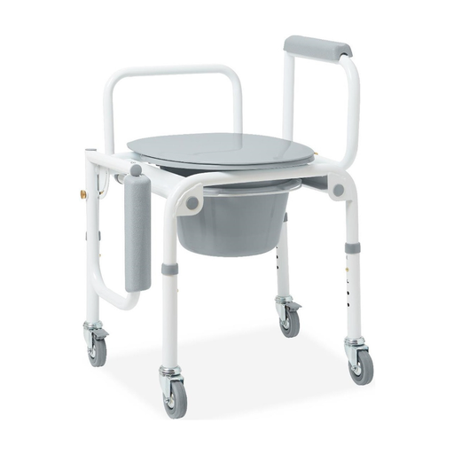 Medline Drop-Arm Commode with Wheels - G1-303DWX1 Medline drop arm commode with wheels 4 Drop-Arm Commode