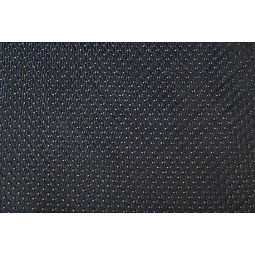 Non-skid underside of the fall mat, a dotted grip surface that helps stop it sliding