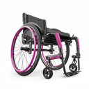 Apex C rigid wheelchair with a fuchsia accent, front view