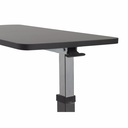 Height release lever under the dark laminate top of the 13067