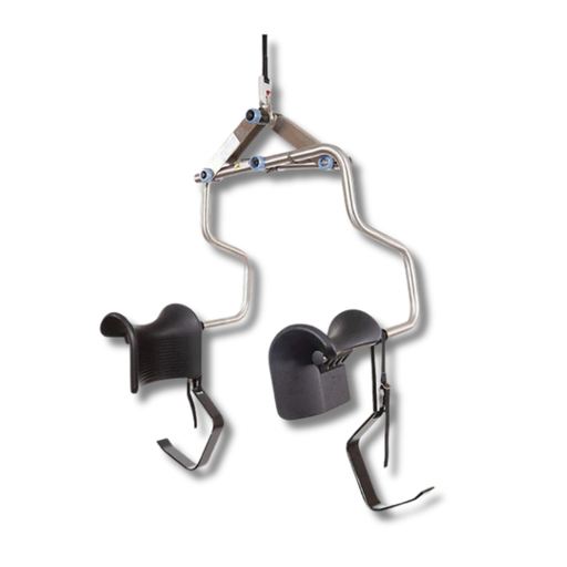 Independent Lifter frame with torso pads and two hanging leg supports