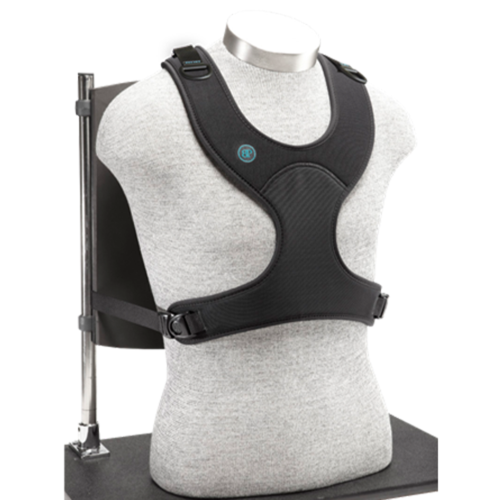 Narrow Stayflex without a zipper, with deeper curves at the waist of the black pad