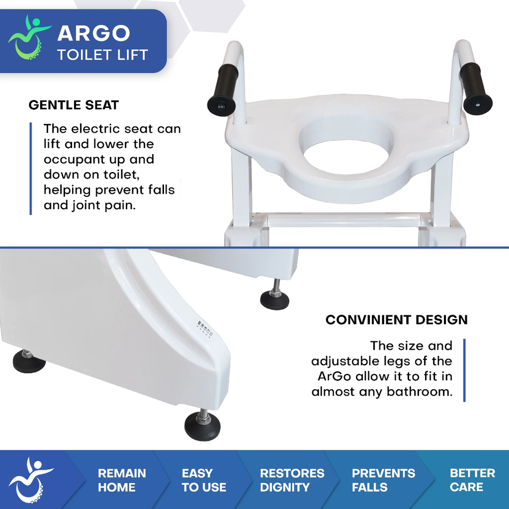 ArGo Electric Toilet Lift – Safe & Effortless Bathroom Mobility Solution | Mobility Specialties Toronto