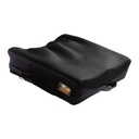 J2 Deep Contour cushion assembled in a black cover with a breathable mesh top and a side strap
