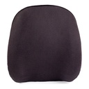Front of the Super Back for Kids in its dark mesh cover, showing the rounded top edge