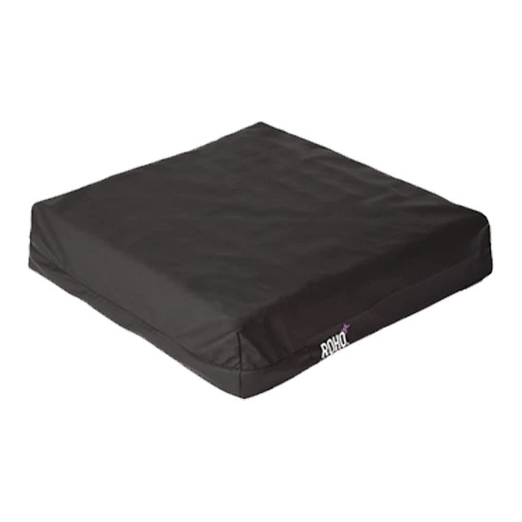 Cushion zipped inside the heavy duty fluid-resistant cover, with the valve tucked inside