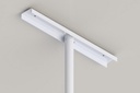 Top plate against the ceiling, showing the two holes for screws into a ceiling joist