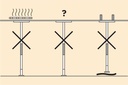 Diagram of set-ups to avoid: radiant ceiling heat, an unknown structure above, a loose rug underfoot