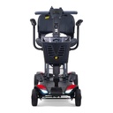 Front view of the CarryOn with both LED headlights on below the front basket
