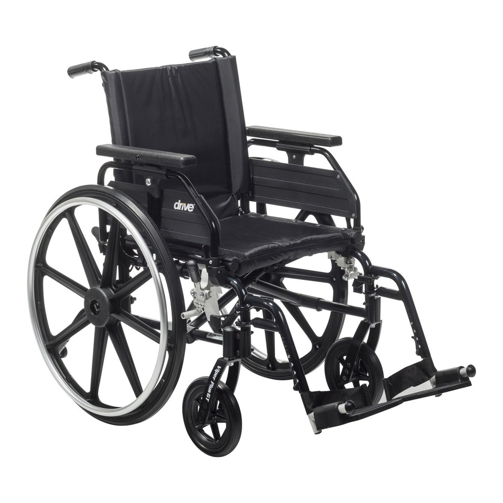 Viper Plus GT with the swing-away footrests, front three-quarter view showing the seat and both armrests
