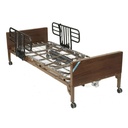 Example hospital bed frame with half rails at the head end and a wire spring deck