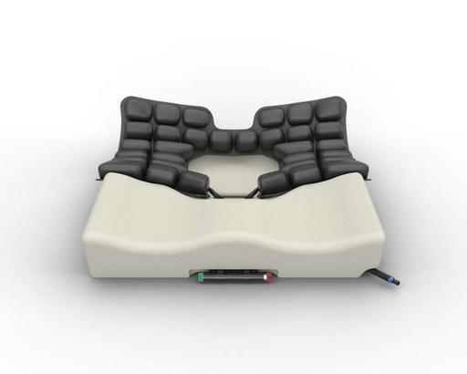 Uncovered air cells centred on the contoured foam base of the Hybrid Select cushion