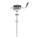 Drive platform walker attachment with padded forearm cradle, handle, post and two clamps