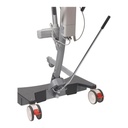Base of the Gravis lift with the leg lever and a locking rear caster