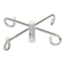 Removable four-hook top of economy IV pole 13029, four loops on one head