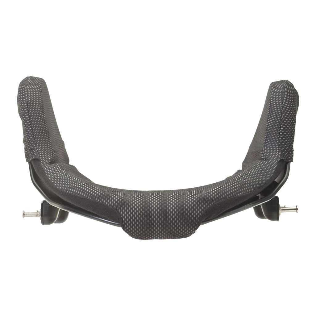 Top view of the Matrx E2 Deep backrest showing the deep U shaped contour and a mounting pin at each side
