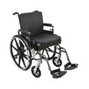 Jay Ion cushion fitted on the seat of a manual wheelchair, viewed from the side