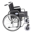 Side view of the Drive Sentra EC bariatric chair with spoke wheels and casters