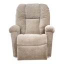 Cloud Luxury PR527 from the front in taupe, rolled arms, footrest closed