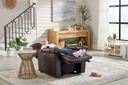 Cloud Plus PR511 reclined in a living room, footrest out, sitter lying back