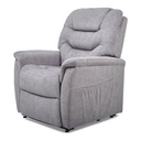 Grey Dione PL446 from the front, seam back, footrest closed