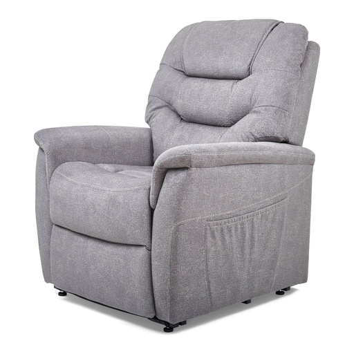 Grey Dione PL446 from the front, seam back, footrest closed
