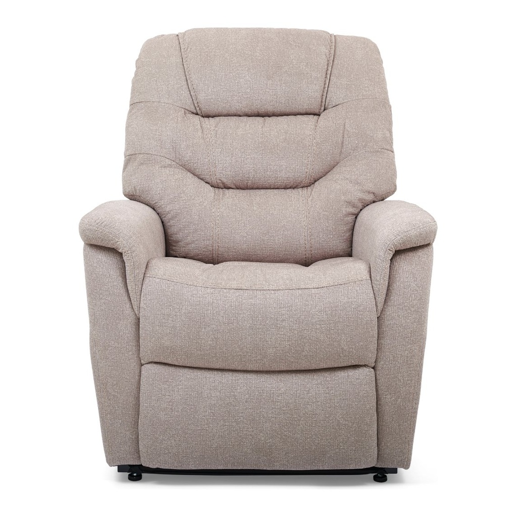 Beige Dione PL446 from the front, padded back and wide arms