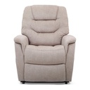 Beige Dione PL446 from the front, padded back and wide arms