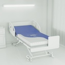 Span America Geo-Mattress HC on a hospital bed, blue cover open over white foam
