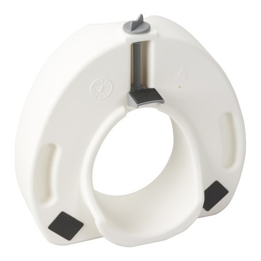 Underside of the Drive premium raised toilet seat showing the front adjustment bracket